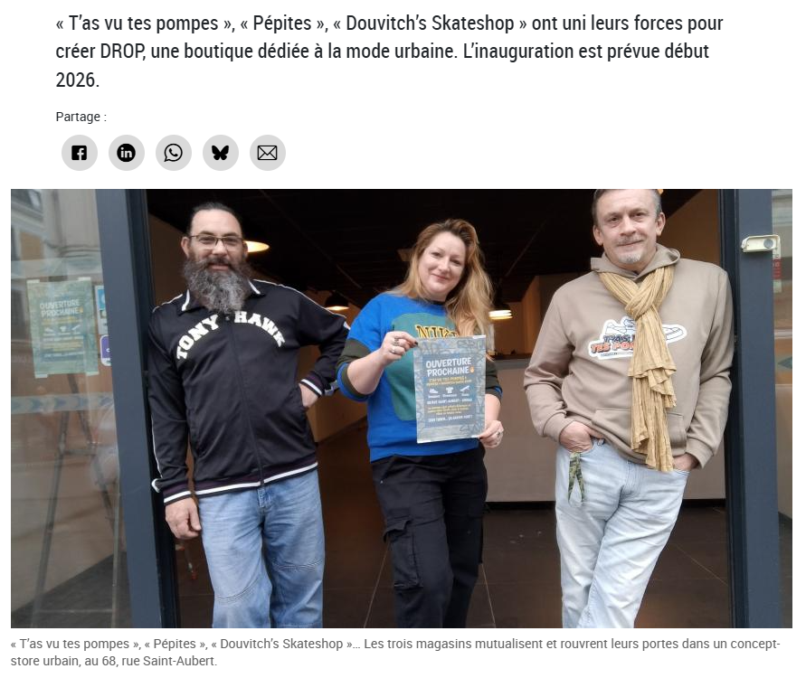 Article de presse tas vu tes pompes