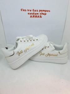 Customisation de baskets pour mariage à Arras